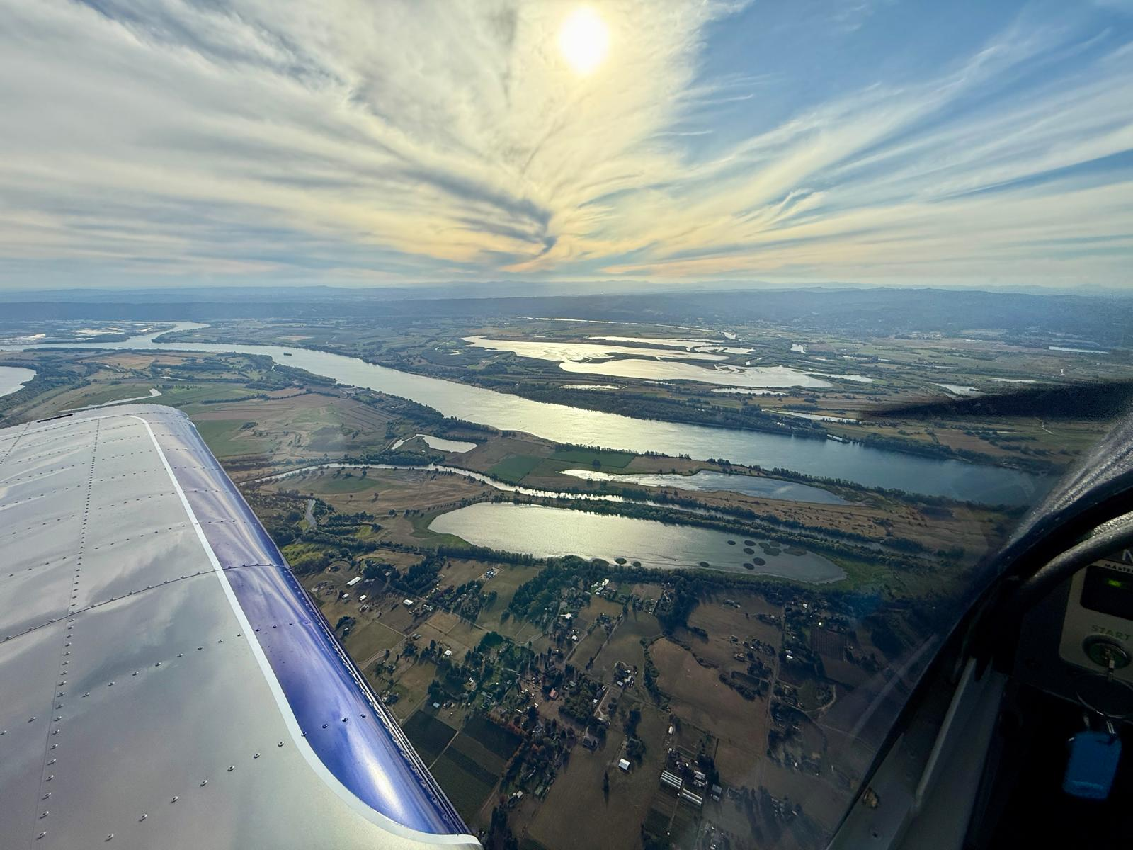 Sunlight over the Columbia River